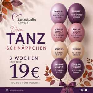 Mehr über den Artikel erfahren Tanz – Schnäppchen für Paare